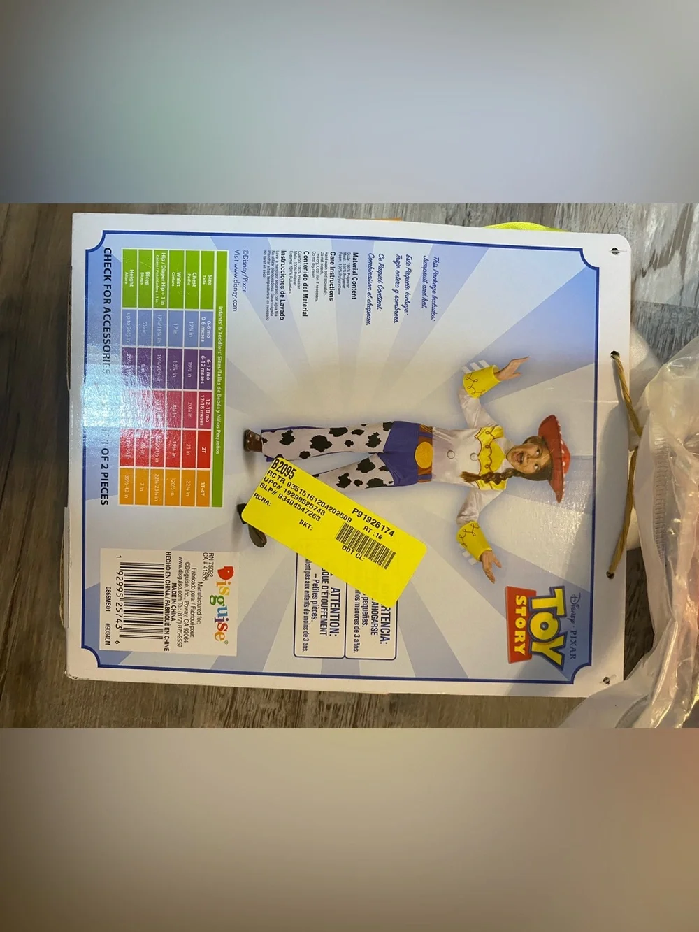 Disney Pixar Toy Story Jessie Toddler Costume by Disguise in size 3T-4T - Picture 6 of 6